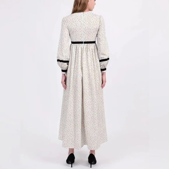 Batsheva Faye Dress in Blue Floral Size 12 NWT - Picture 2 of 6